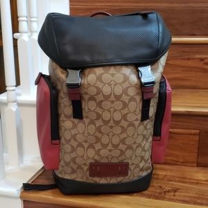 coach ranger backpack in colorblock signature canvas